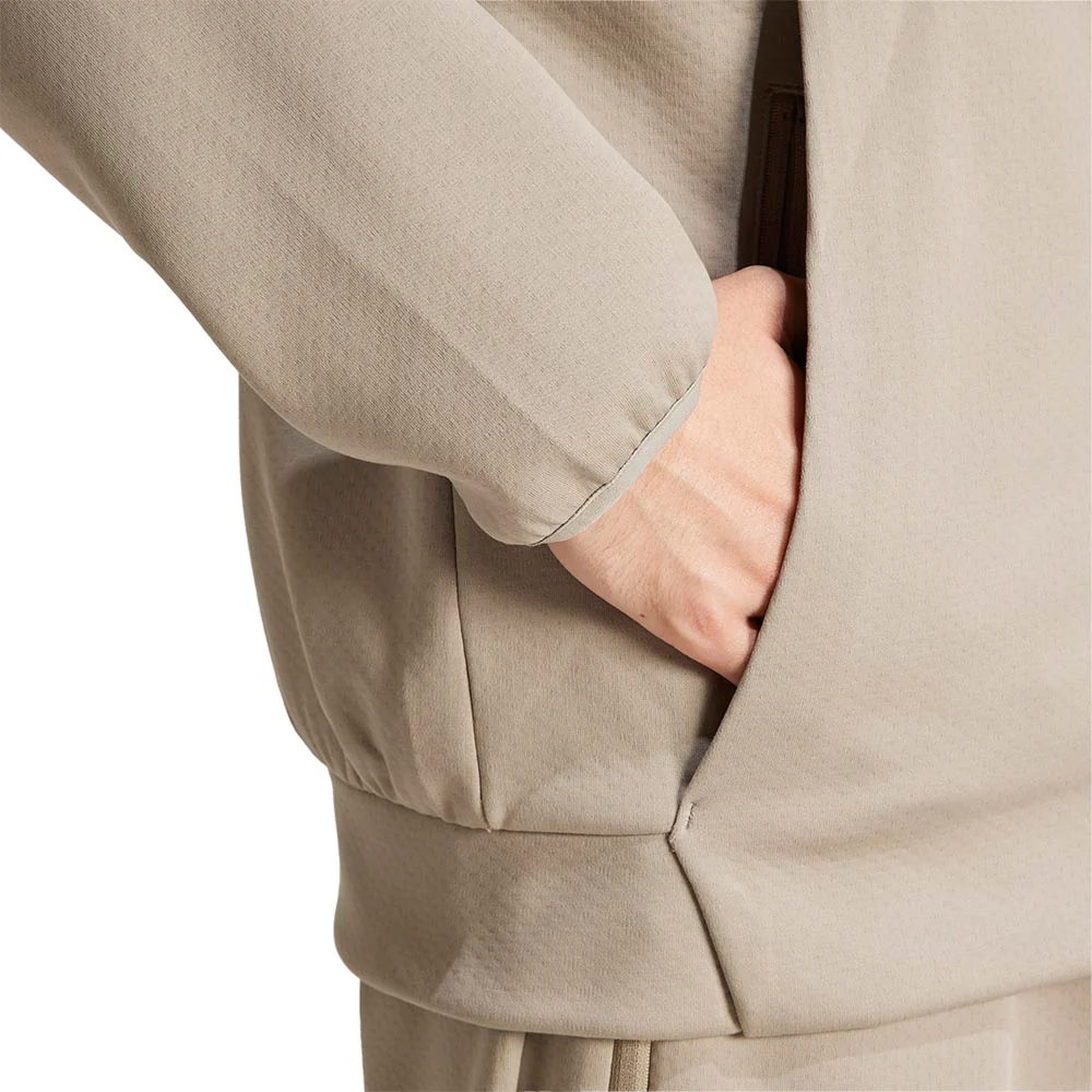 ADIDAS Z.N.E. Full-Zip Hooded Track Men's Hoodie - Beige - 2XL (ASIAN SIZE)