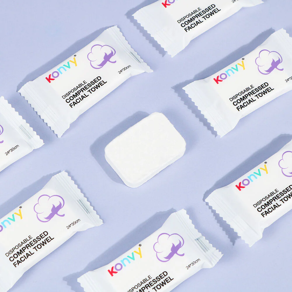 Полотенца для лица Konvy [50 листов x 2 шт] + Disposable Compressed полотенца для лица [20 шт x 2 шт]