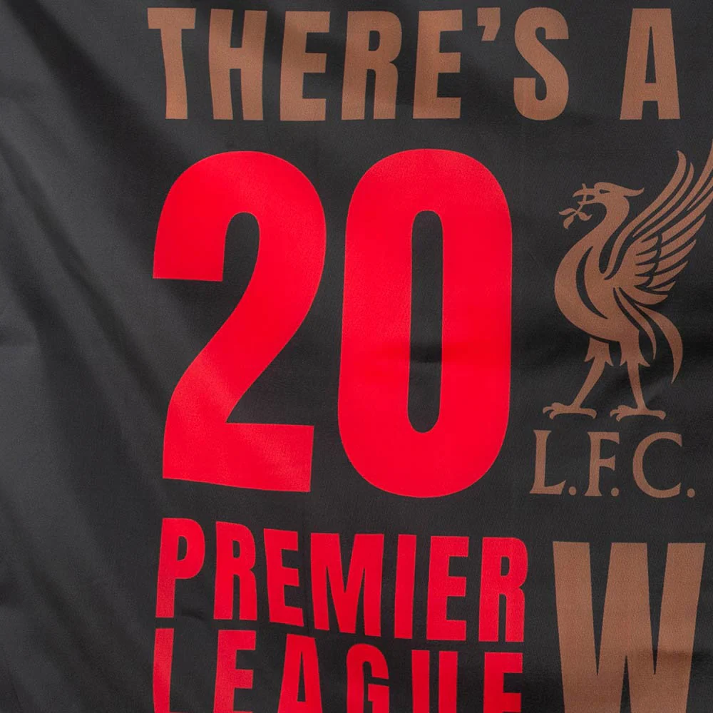 LFC EPL Champions 2024/25 Flag - Black - ONE SIZE