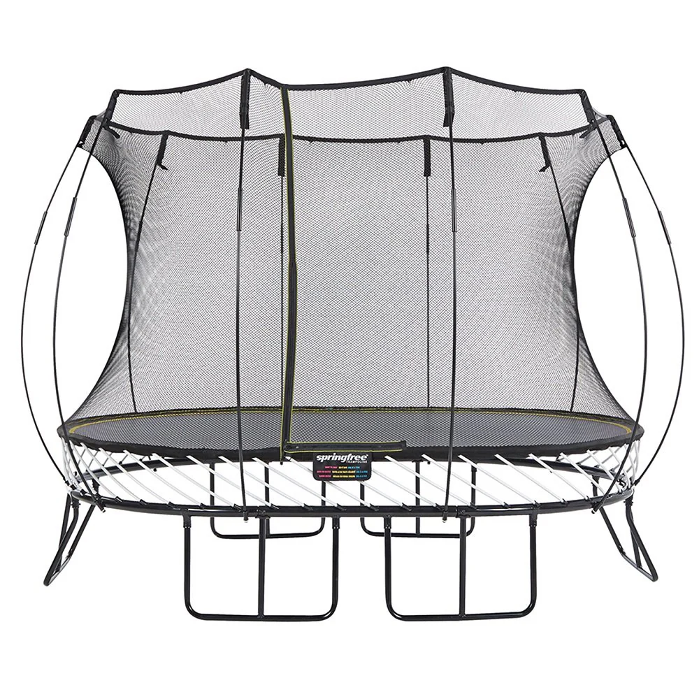 Springfree แทรมโพลีนที่กระโดด รุ่น O77 ทรงวงรี ขนาด 2.4x3.4 เมตร สีเทา - Grey - One Size