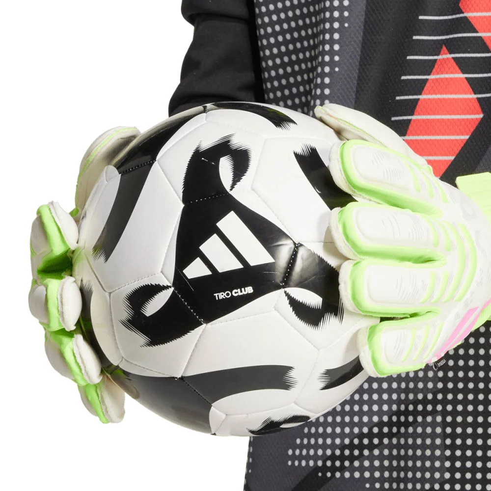 Мужские перчатки Adidas Predator Match Fingersave Goalkeeper — цвет белый, размер UK 7