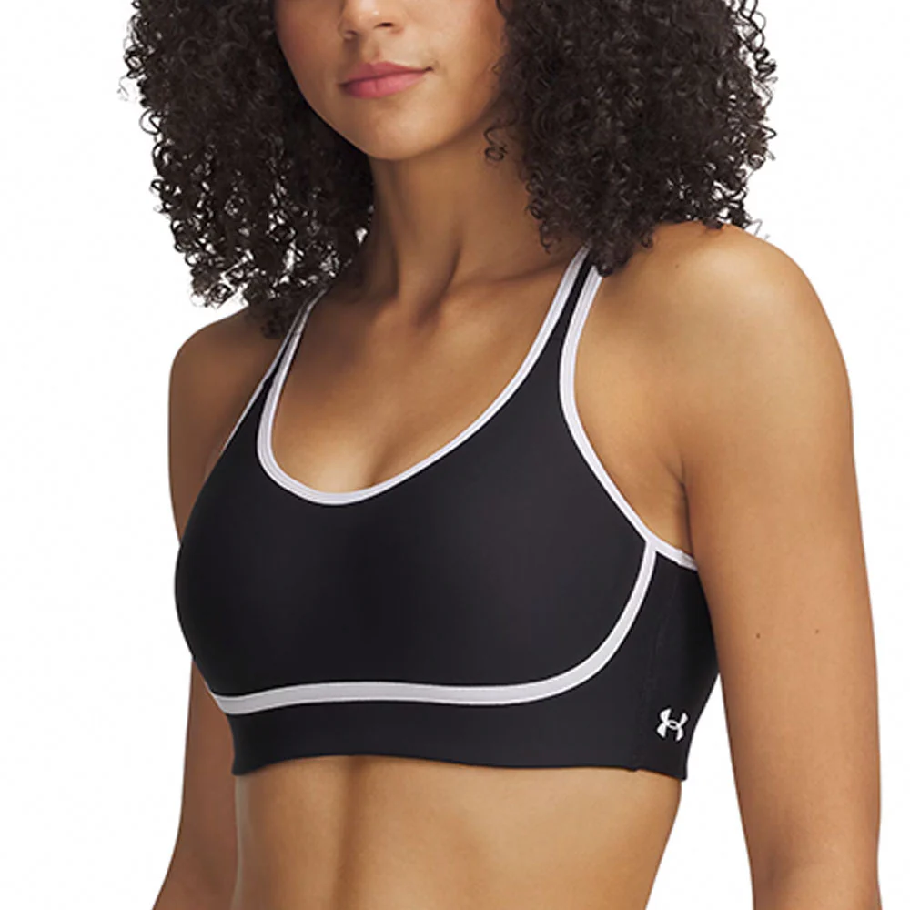 UNDER ARMOUR Infinity Mid Piped Women's Sports Bra - Black - L (US SIZE)