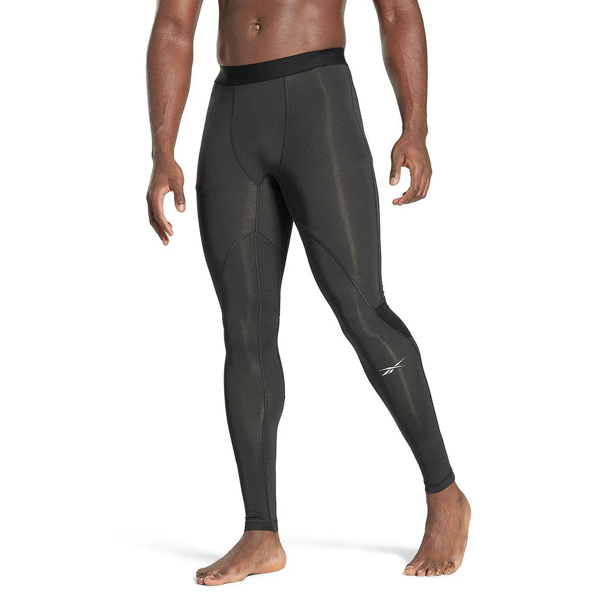 REEBOK Workout Ready Men's Compression Tights - Black - L (US SIZE)
