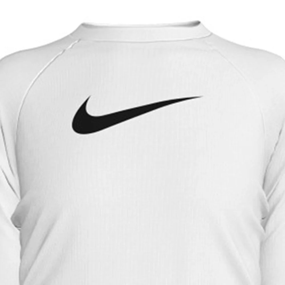 Nike Short-Sleeve Hydroguard Girls Rashguard — цвет белый, размер L (американский размер)