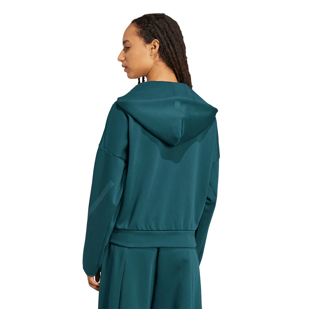 Женское худи Adidas Z.N.E. Full-Zip — цвет зеленый, размер L (азиатский размер)