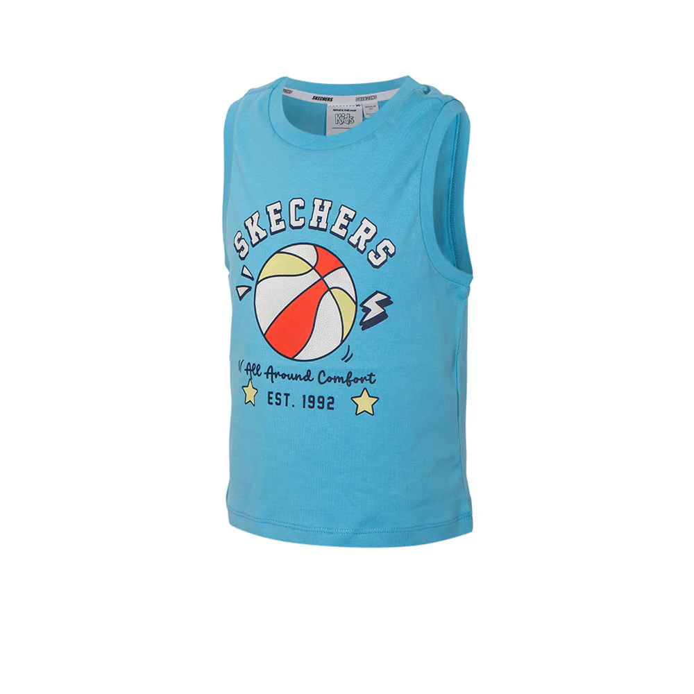 SKECHERS Basketball Culture Kids Tank - Blue - L (US SIZE)