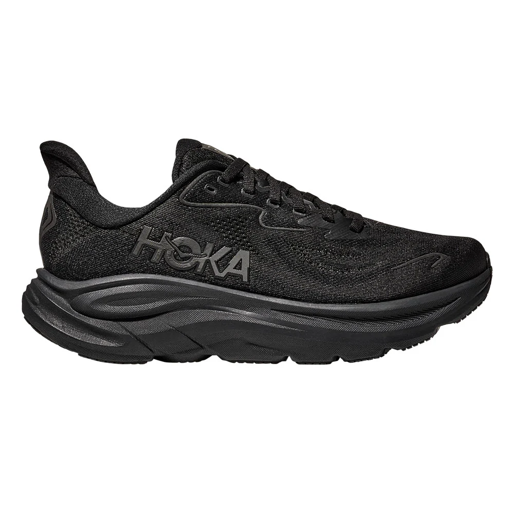HOKA Clifton 10 Wide Women's Running Shoes - Black - US 6