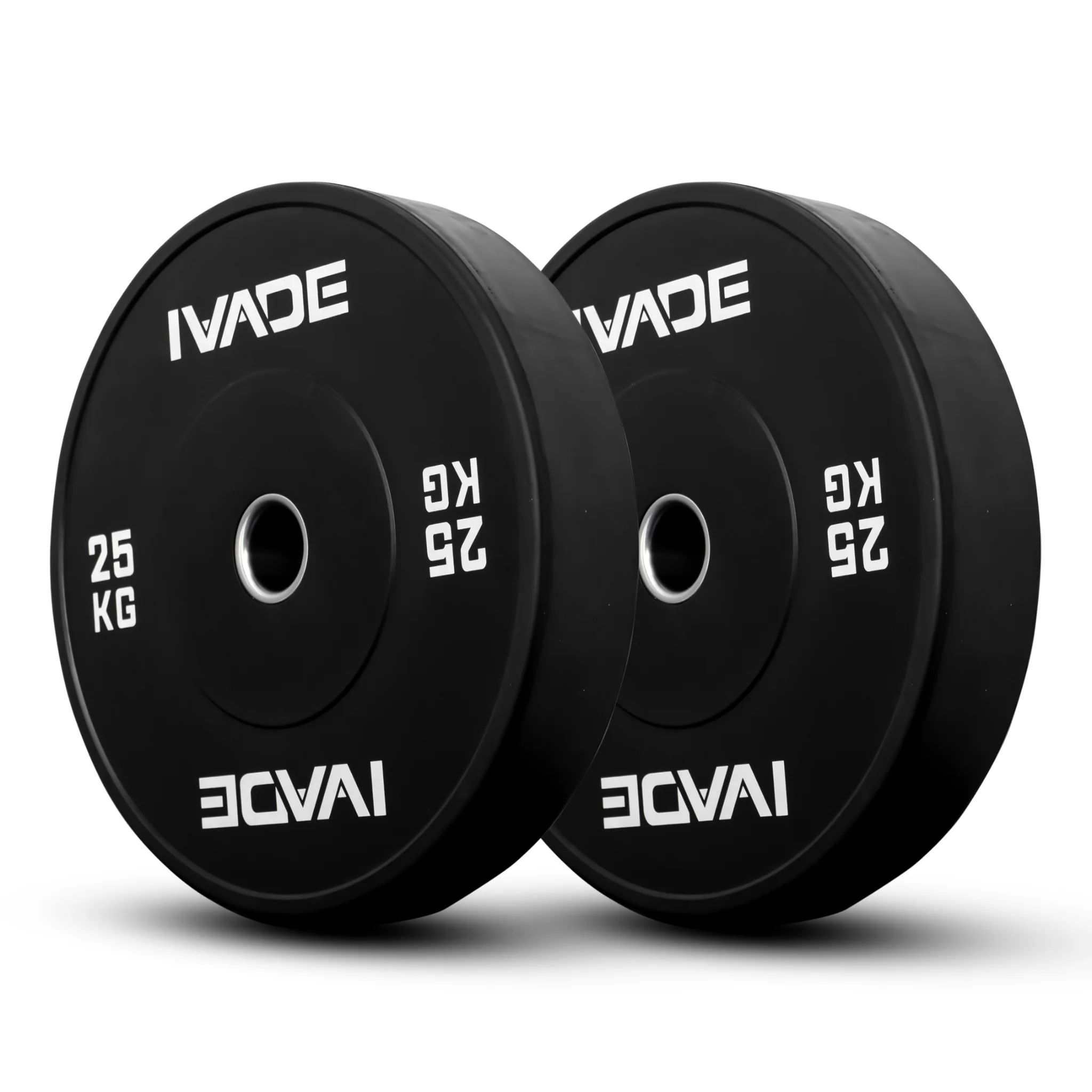 แผ่นน้ำหนัก 5-25กิโล x 2 แผ่น BLACK BUMPER (รูขนาด 2 นิ้ว) รุ่น MD - Black - 10 KG