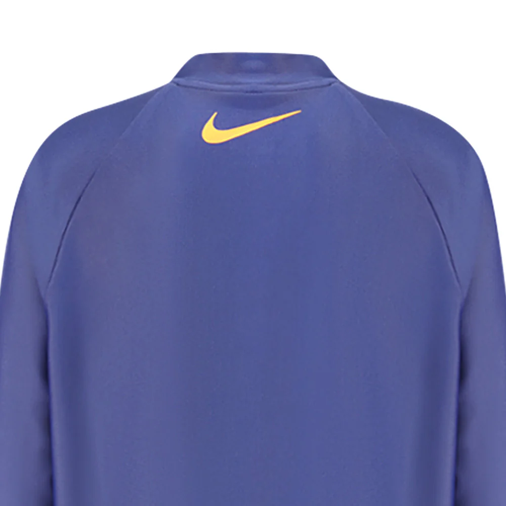 NIKE Long-Sleeve Zip Hydroguard Boys Rashguard - Blue - L (US SIZE)