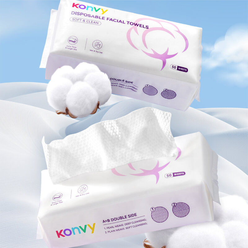 [Buy 1 Get 1] Konvy Facial Towel 50 Sheets