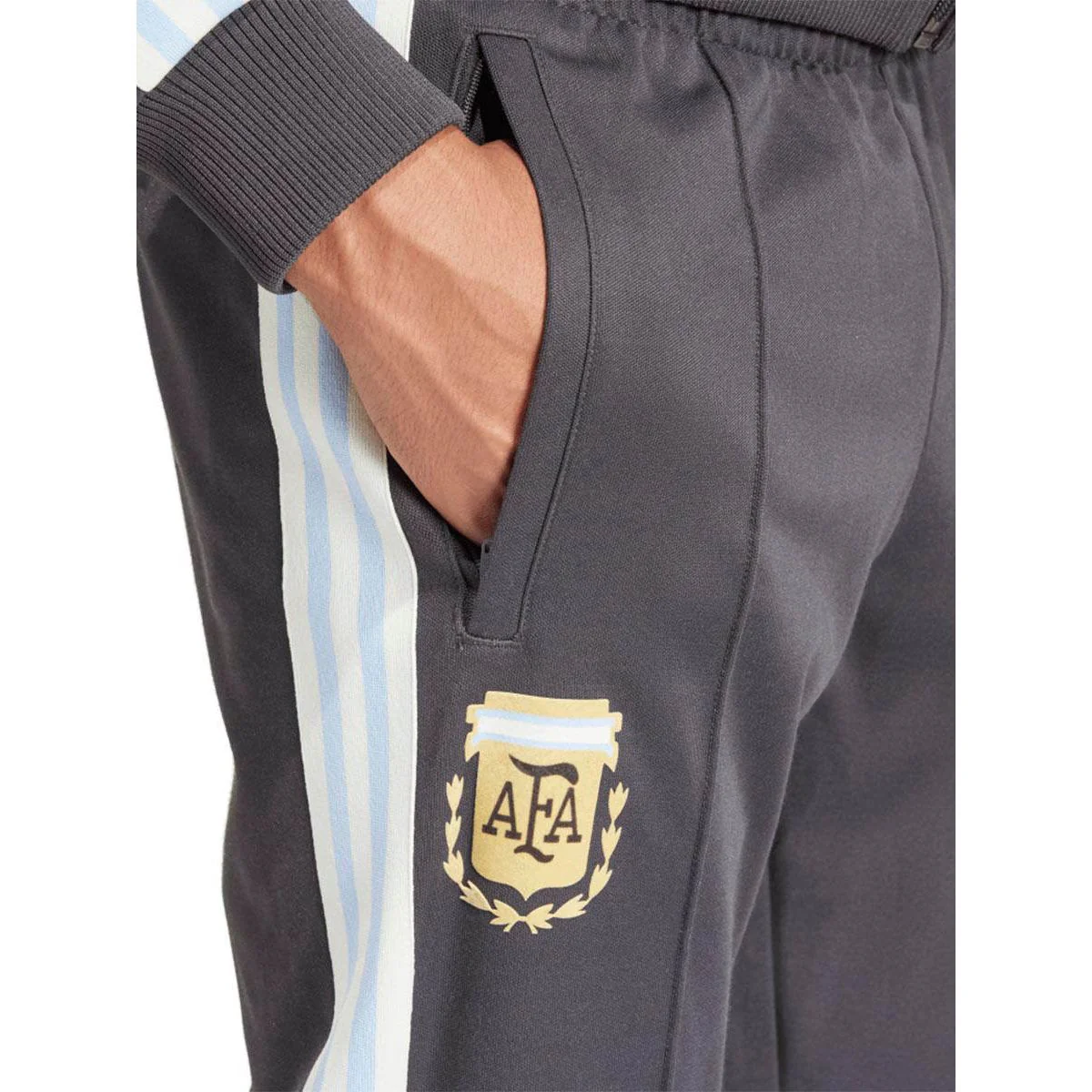 ADIDAS Argentina Beckenbauer Tracksuit Men's Football Pants - Black - L (UK SIZE)