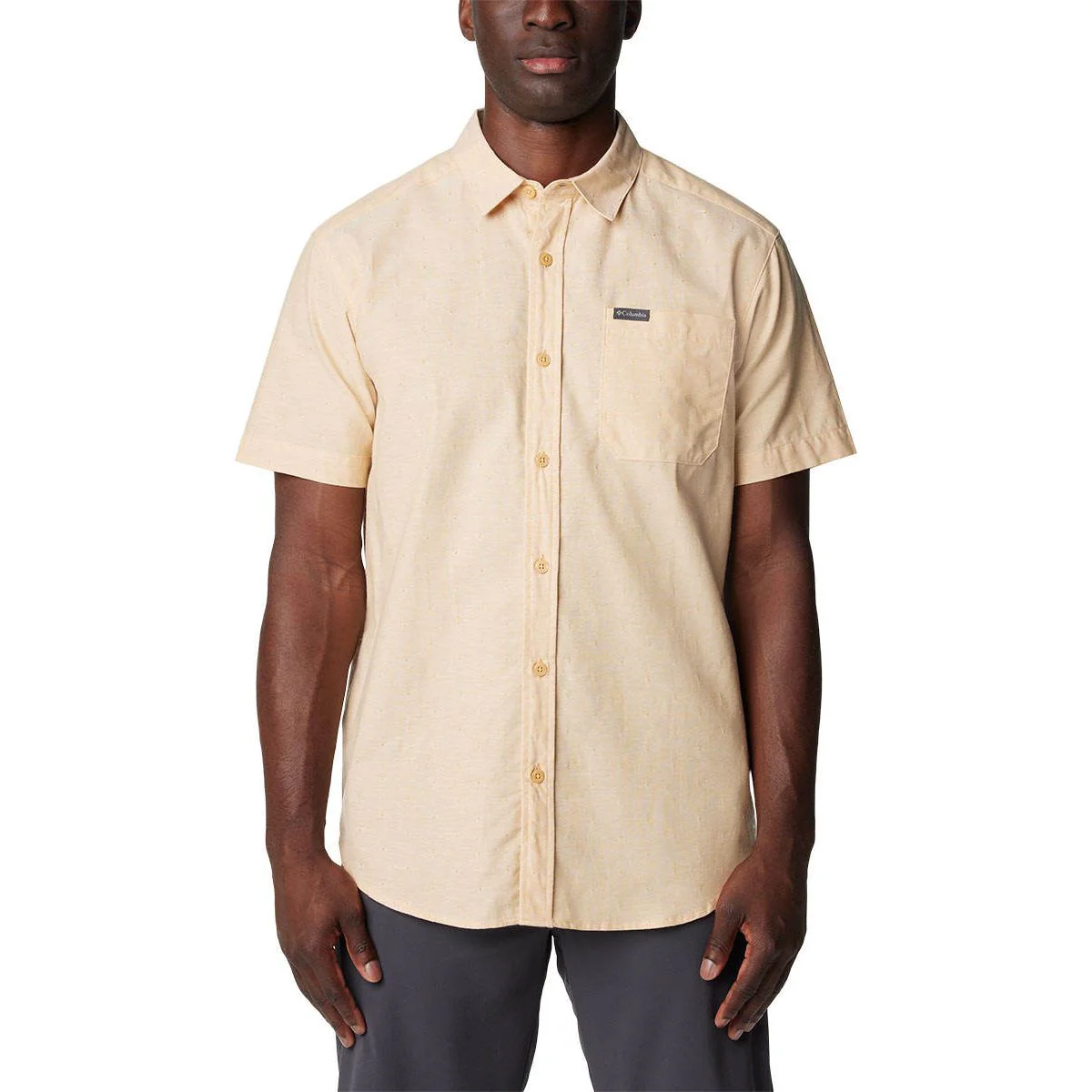 COLUMBIA Rapid Rivers™ Novelty Short Sleeve Men's Shirt - Brown - 2XL (US SIZE)