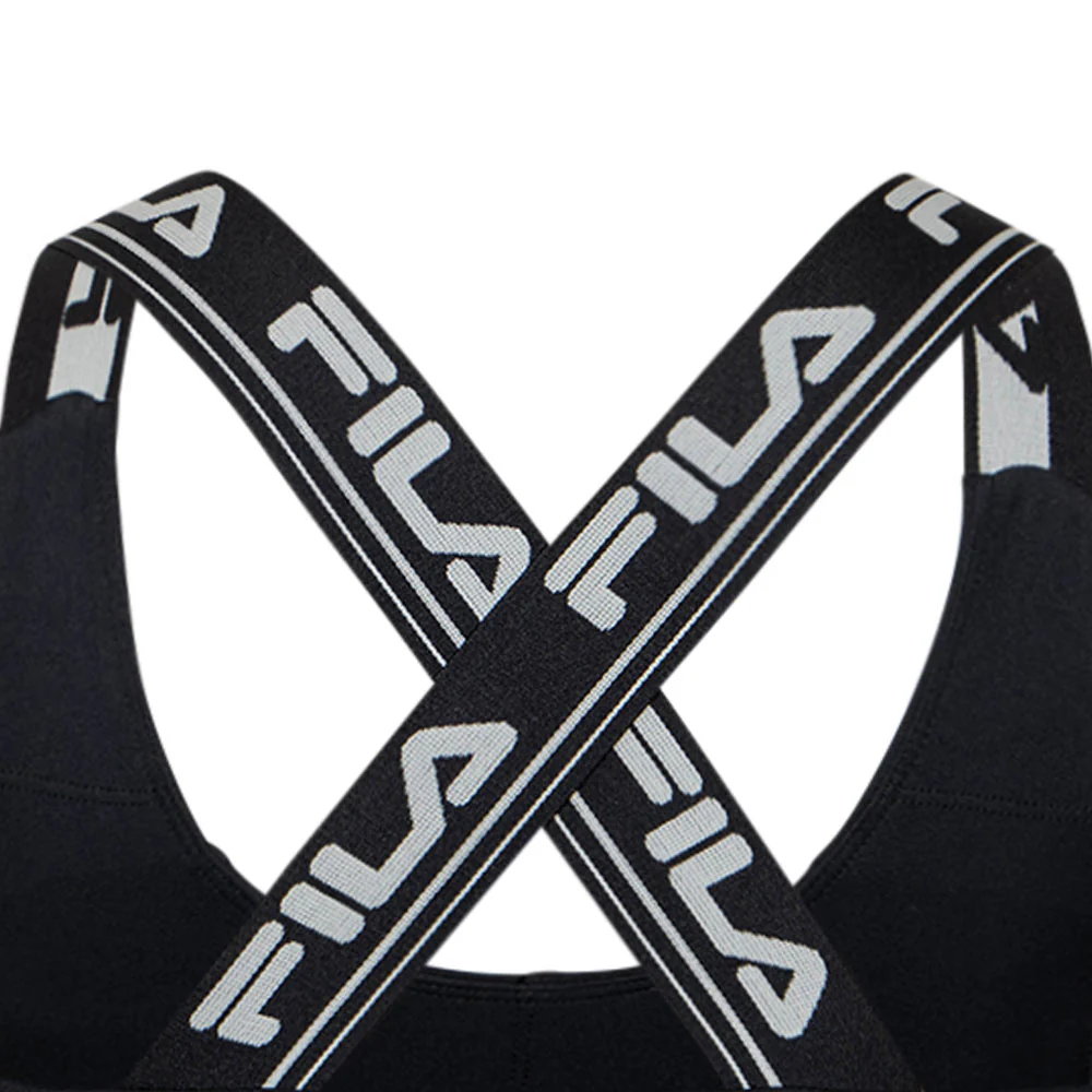 FILA Iconic Women's Sports Bra - Black - 2XL (US SIZE)