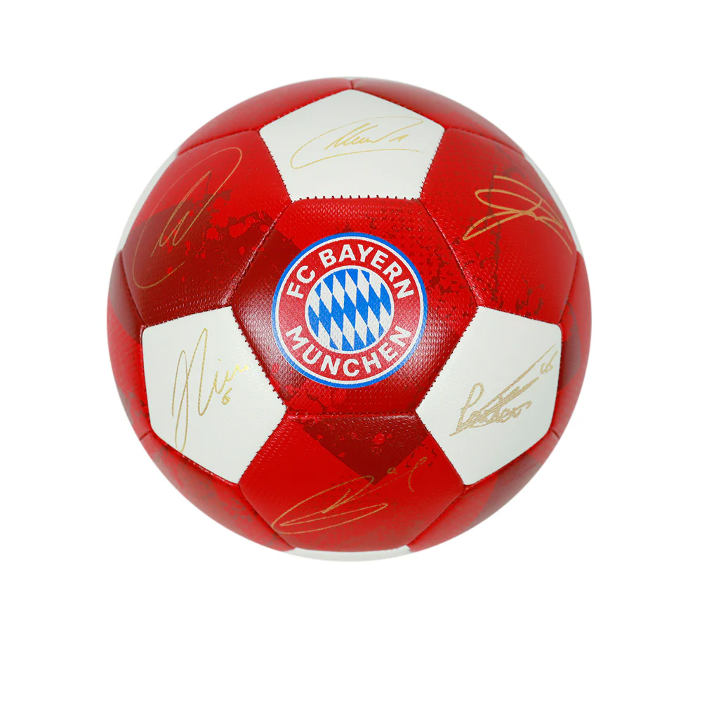 FC BAYERN MUNCHEN Player Signed Football Ball - Red - ONE SIZE