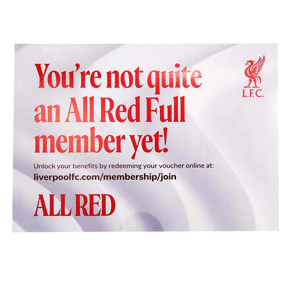 LFC Red Full Scarf & Pin Badge Membership Set - Red - ONE SIZE