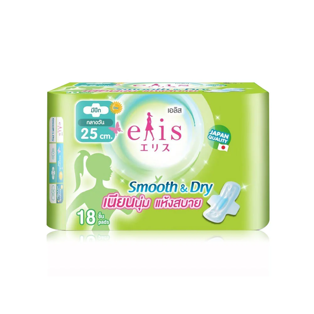 Elis ผ้าอนามัย Smooth & Dry [25cm x 18pcs]