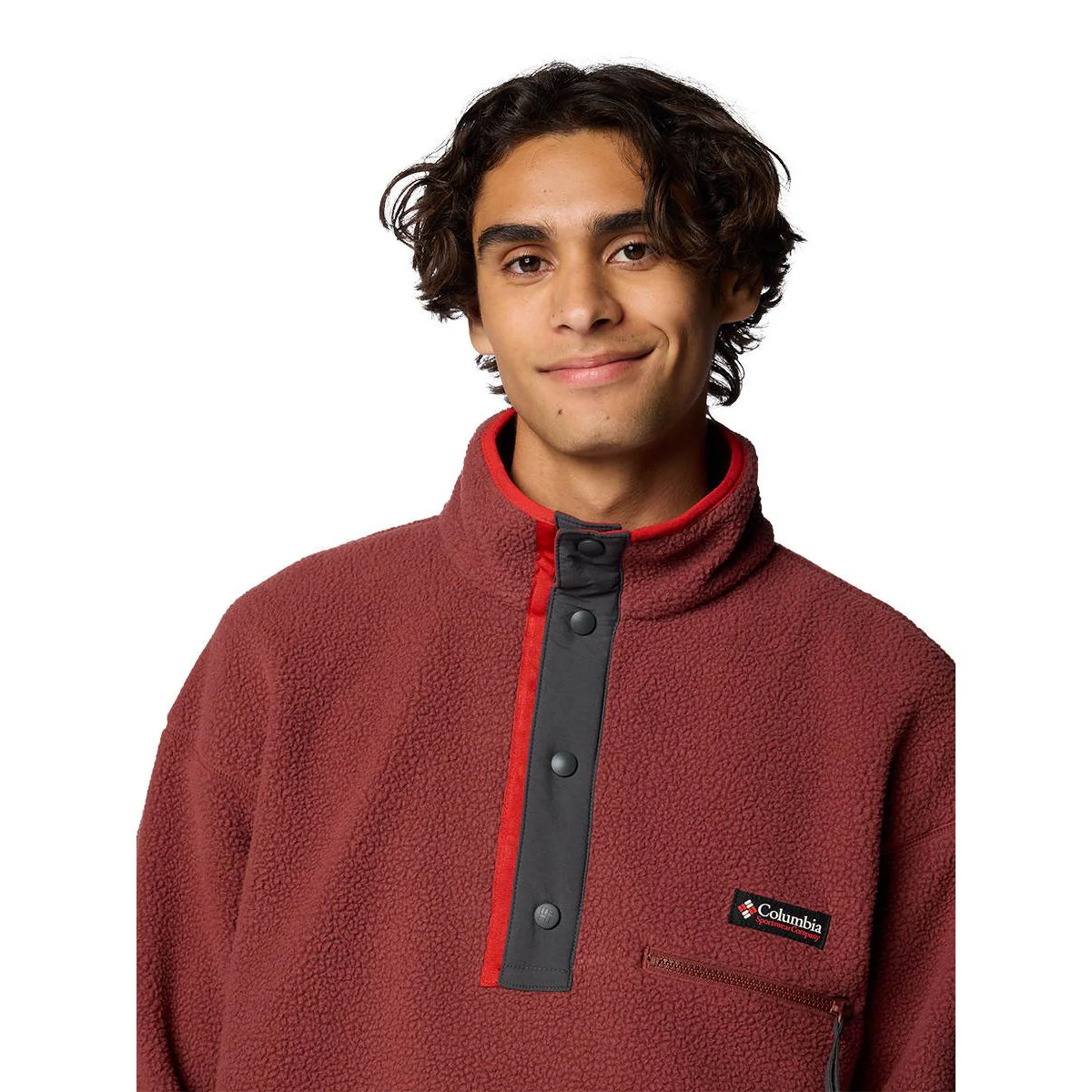 Мужской свитшот Columbia Helvetia™ II Half Snap — цвет красный, размер 2XL (американский размер)
