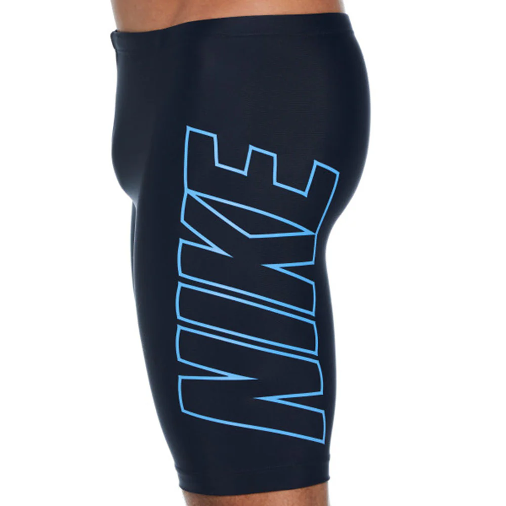 NIKE Embossed Jammer Men's Swim Shorts - Black - L (US SIZE)