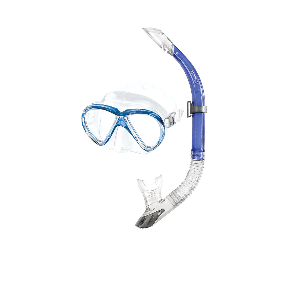 MARES Marea Unisex Snorkeling Mask Set - Blue - ONE SIZE