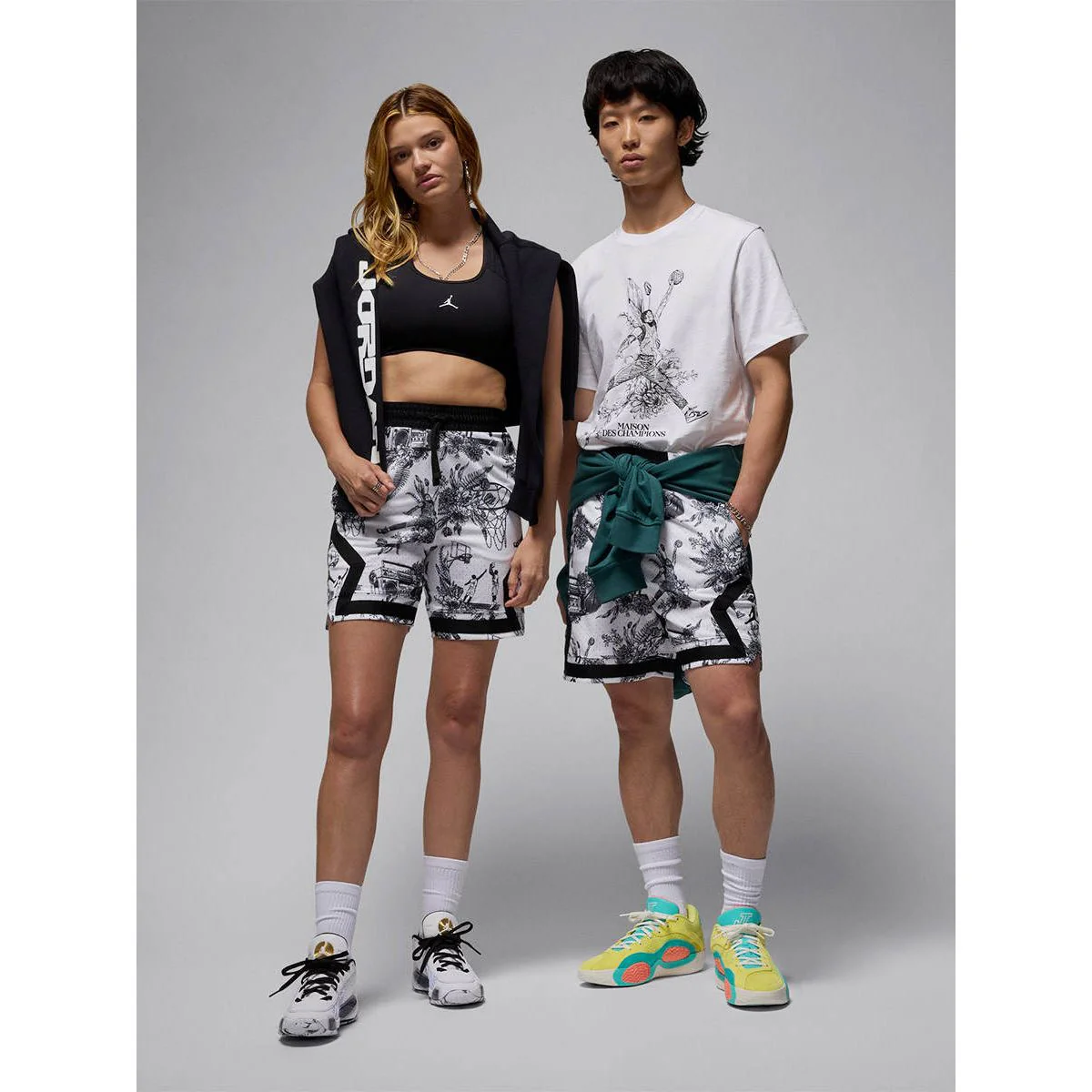 NIKE Jordan Sport Dri-FIT Printed Diamond Men's Basketball Shorts