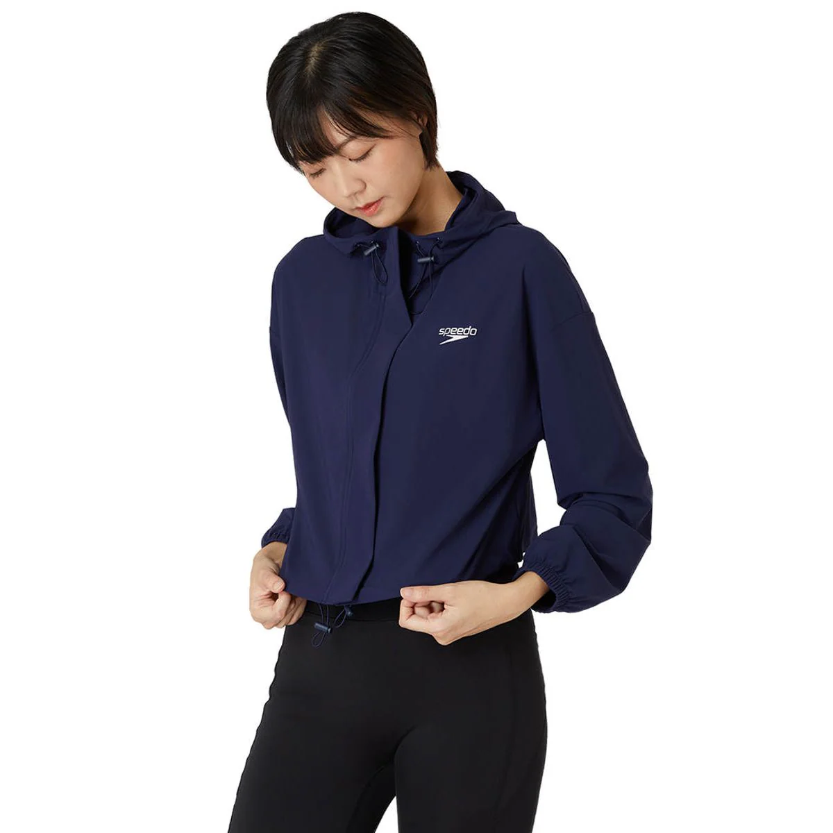 SPEEDO Crop Zip Long Sleeve Women's Jacket - Blue - 2XL (UK SIZE)