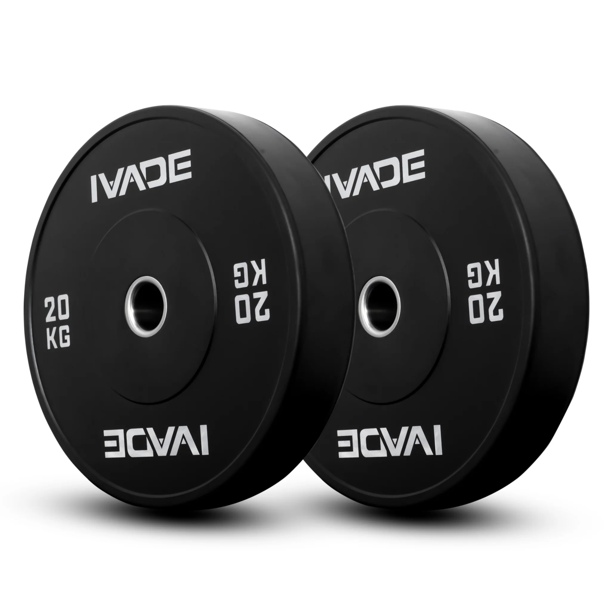 แผ่นน้ำหนัก 5-25กิโล x 2 แผ่น BLACK BUMPER (รูขนาด 2 นิ้ว) รุ่น MD - Black - 10 KG