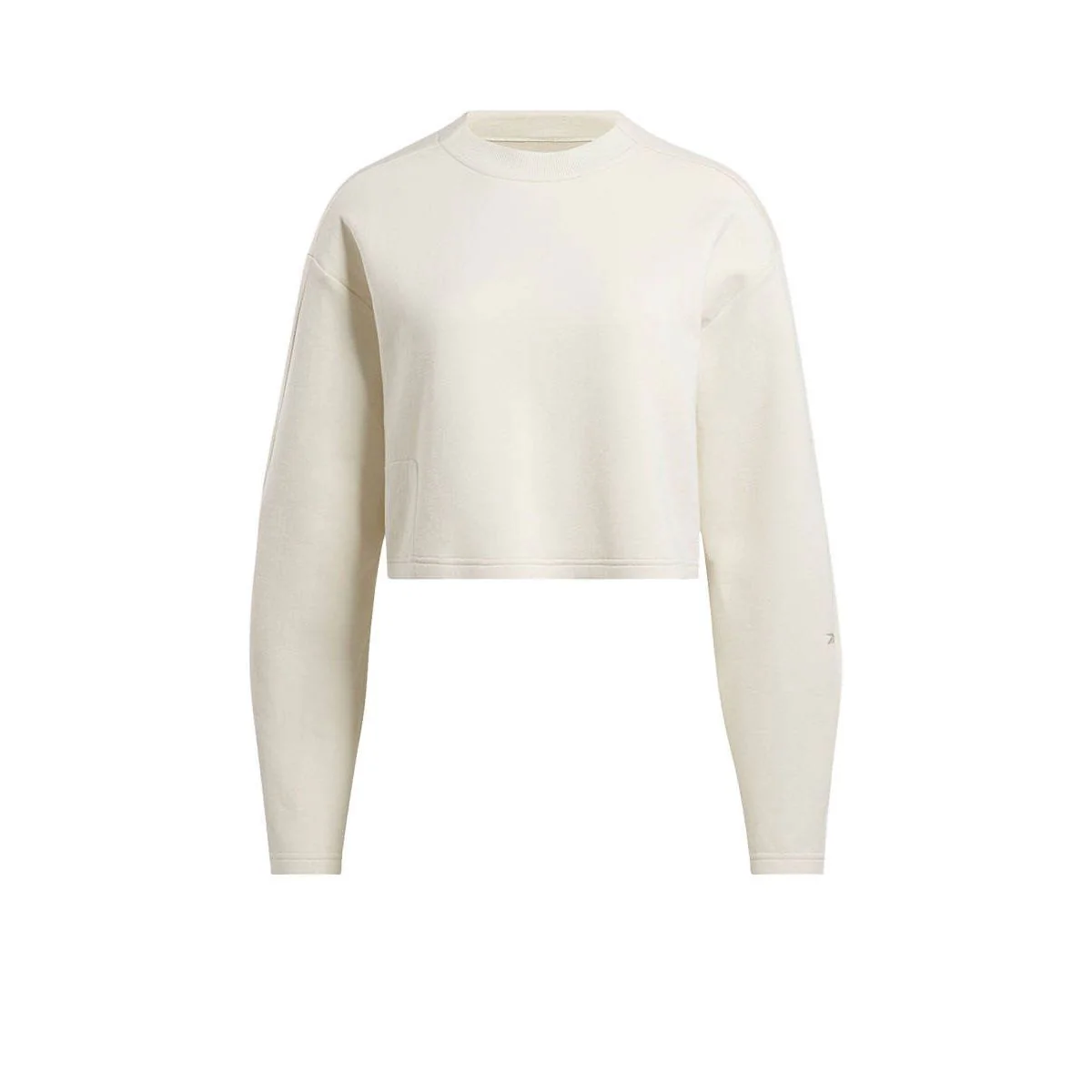 REEBOK Active Collective DREAMBLEND Mid-Layer Women's Sweatshirt - Cream - L (US SIZE)