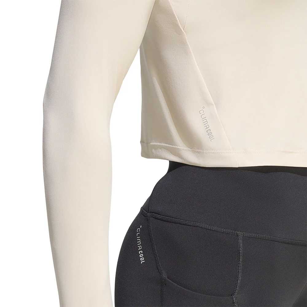 ADIDAS Adi365 Running Essentials Long Sleeve Women's Running T-Shirt - Beige - 2XL (ASIAN SIZE)