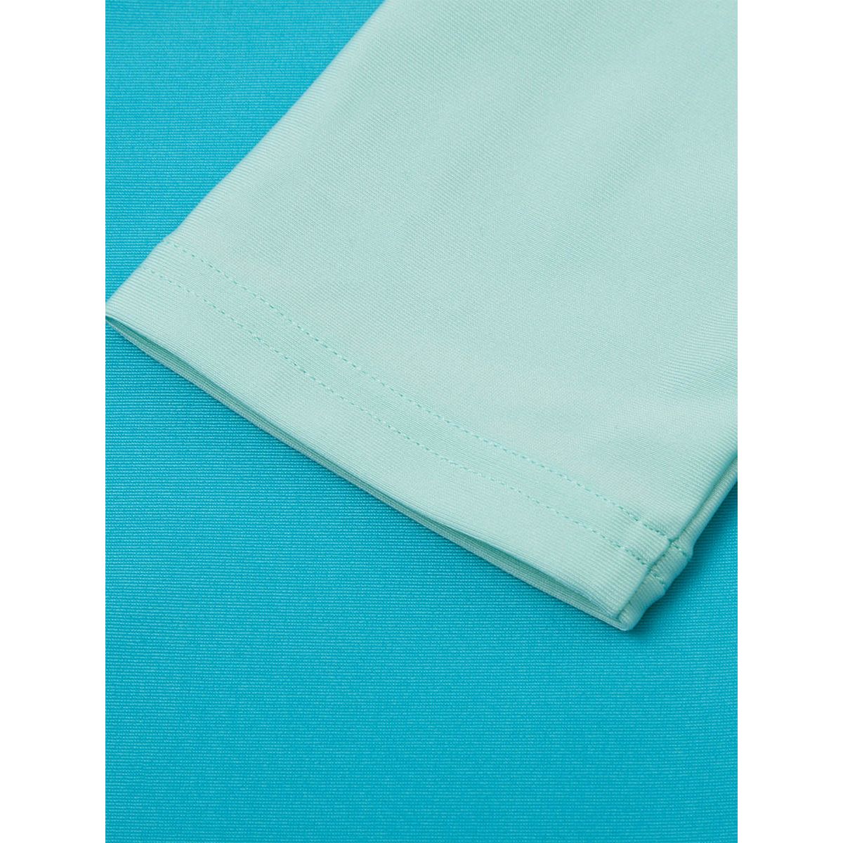 SPEEDO Zipped Long Sleeve Girls Rashguard - Blue - 11-12 YEARS