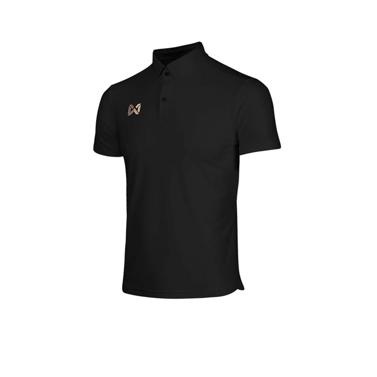 WARRIX Premium Unisex Football Polo Shirt - Black - 2L (US SIZE)