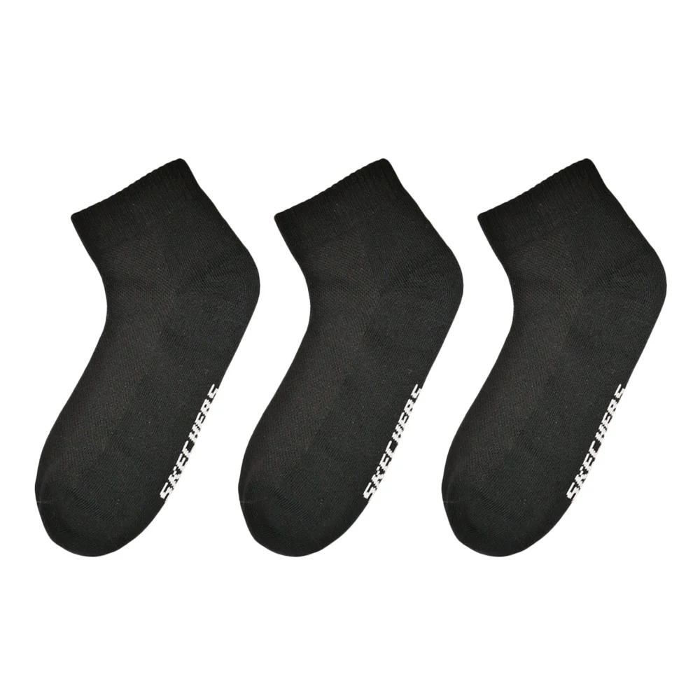 SKECHERS Quarter Unisex Socks - Black - ONE SIZE