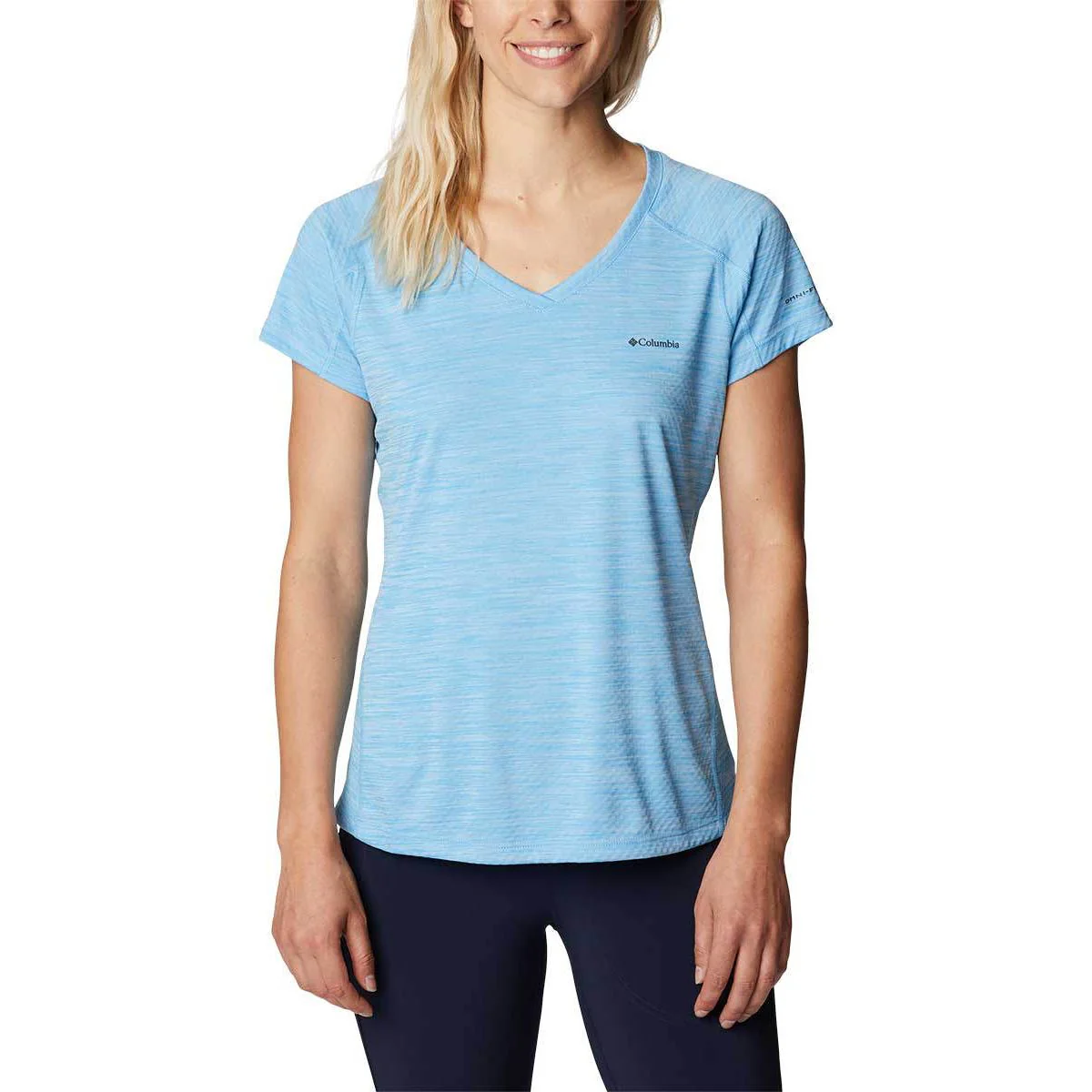 COLUMBIA Zero Rules Women's Training T-Shirt - Blue - L (US SIZE)