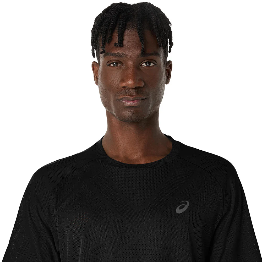 ASICS Metarun Men's Running T-Shirt - Black - L (ASIAN SIZE)