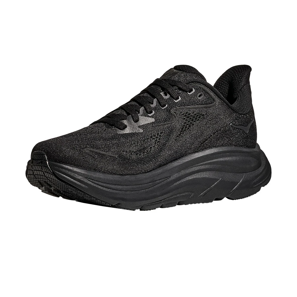 HOKA Clifton 10 Wide Women's Running Shoes - Black - US 6