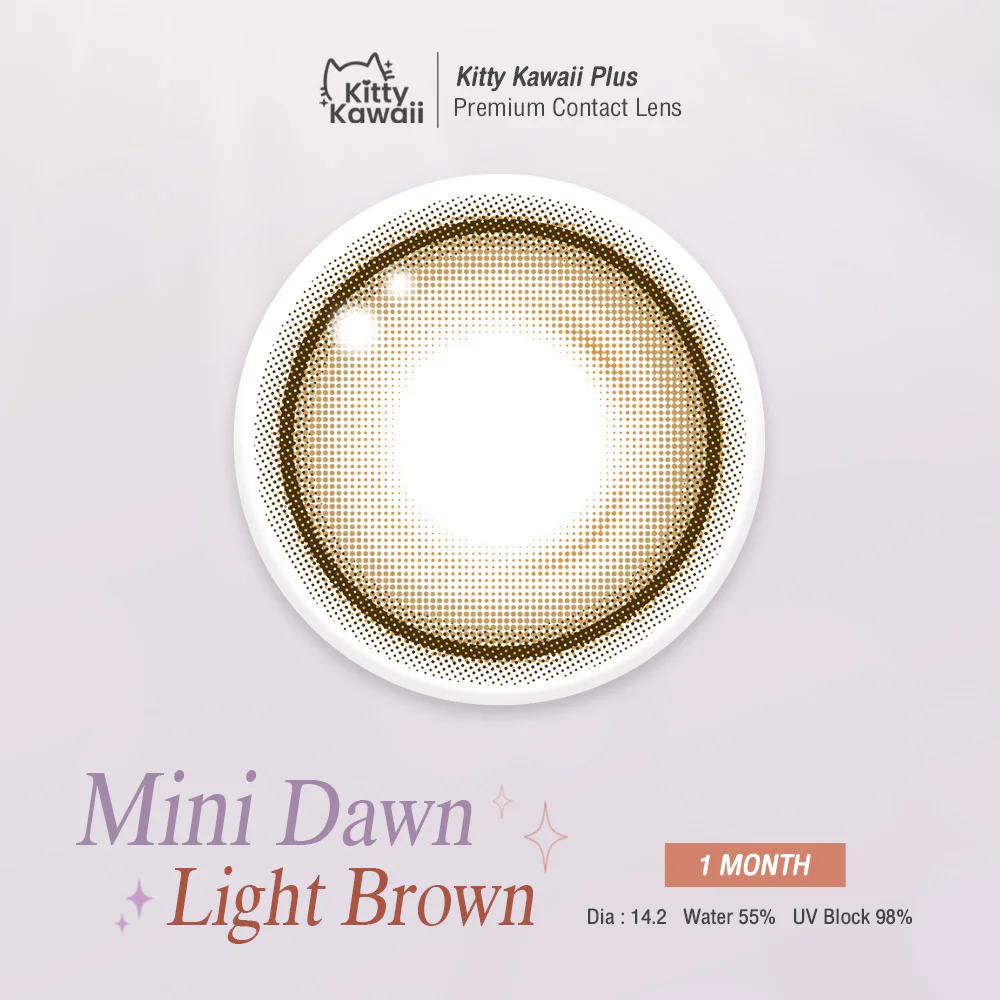 Kitty Kawaii Plus Contact Lens Mini Dawn Light Brown [1 Pair]