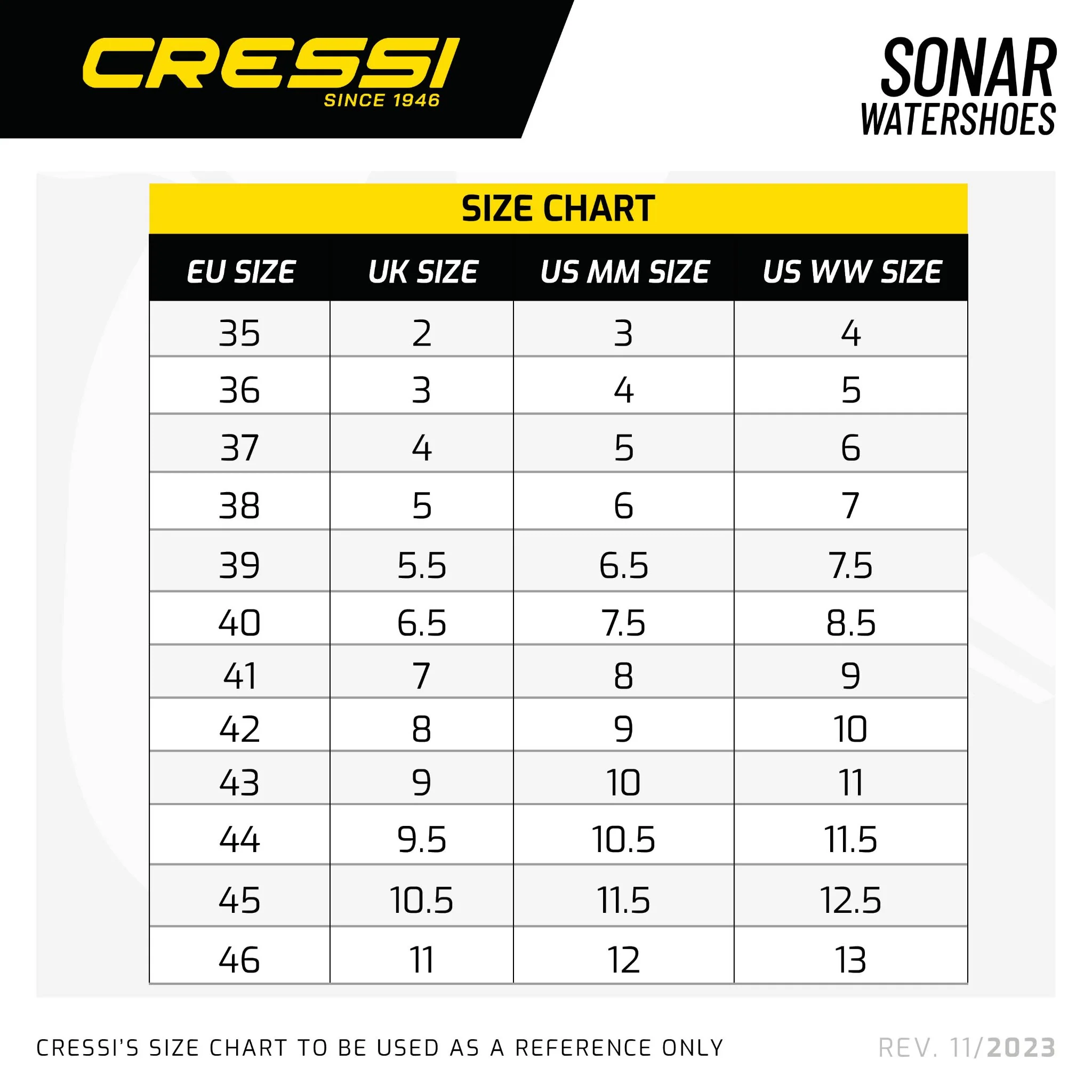 CRESSI Sonar Shoes Black/Yellow - Black - EU 35