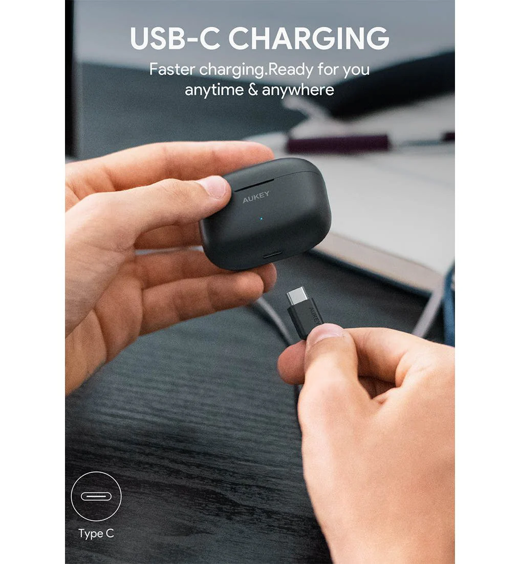 AUKEY EP-T27 Wireless Earphone - Black - ONE SIZE