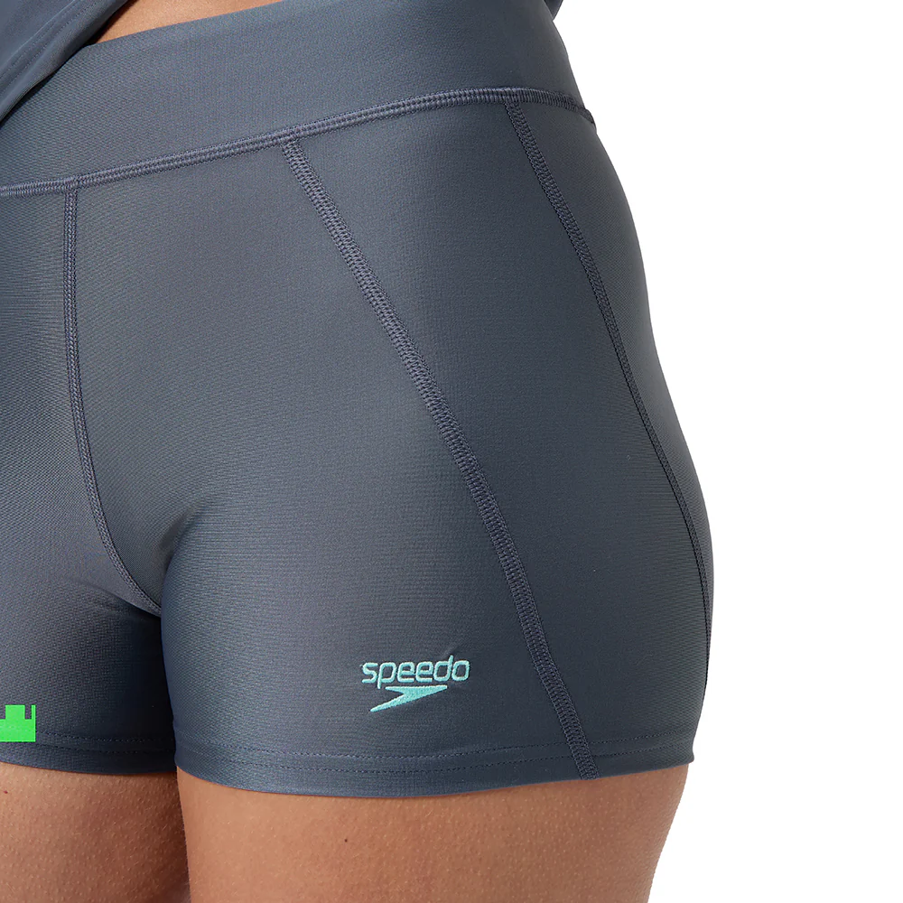 SPEEDO Solid Panel Women's Swim Shorts - Grey - L (UK SIZE)