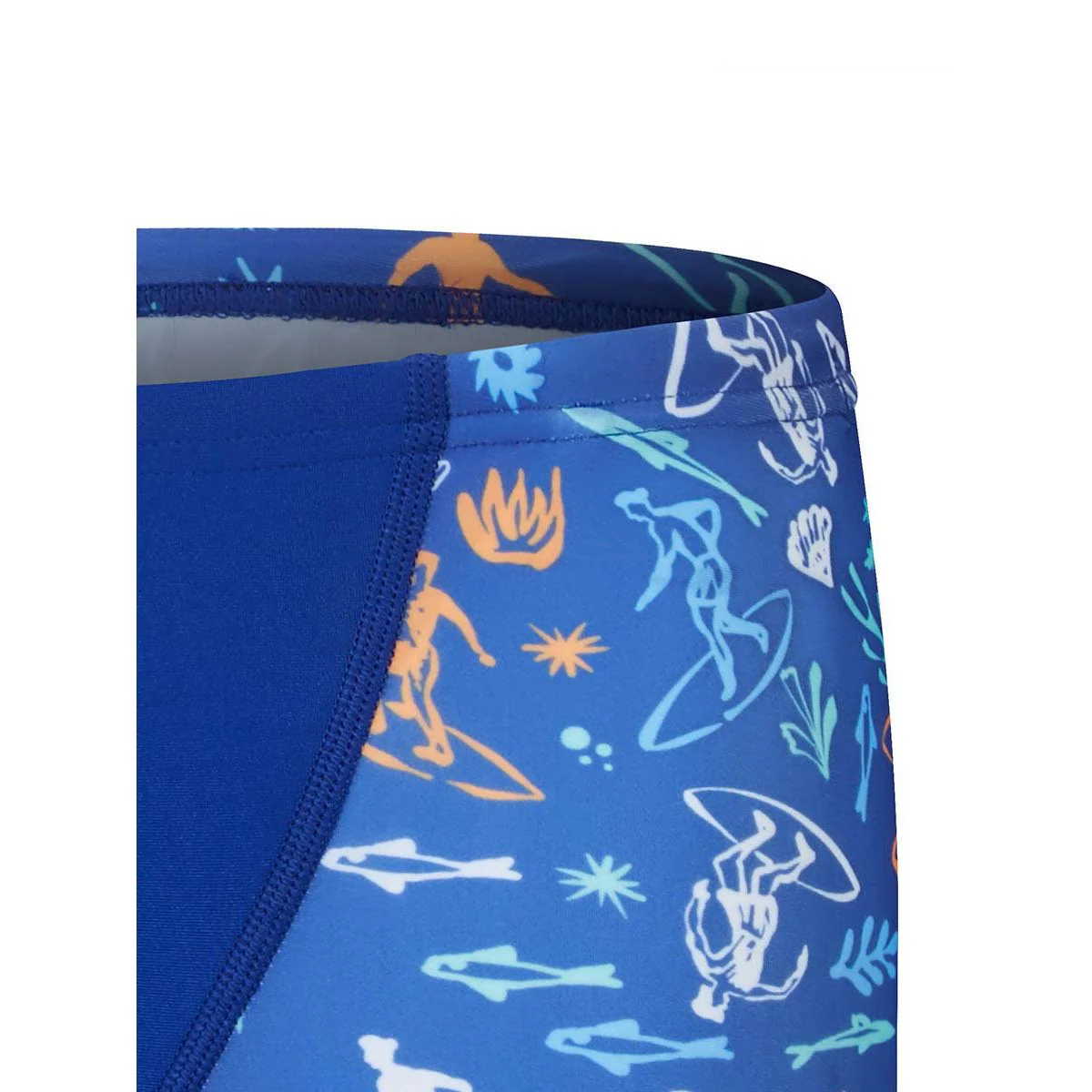 SPEEDO Digital Allover V-Cut Jammer Boys Swim Shorts - Blue - 11-12 YEARS