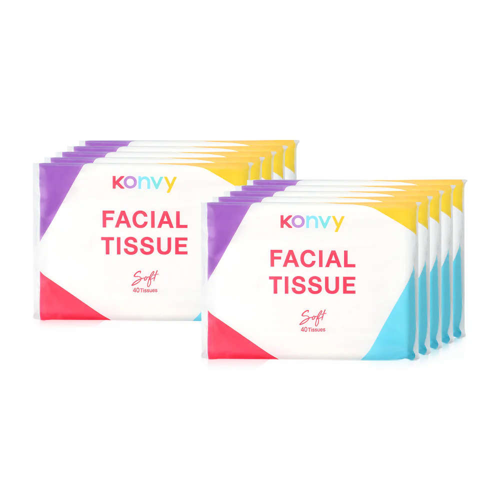 Бумажные салфетки Konvy [40 листов x 10 шт]