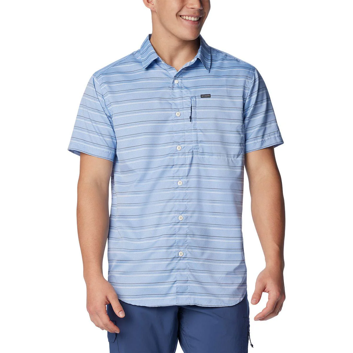 COLUMBIA Silver Ridge™ Utility Lite Novelty Men's Shirt - Blue - 2XL (US SIZE)