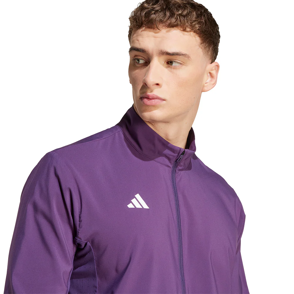 ADIDAS Adizero Essentials Running Men's Running Jacket - Purple - 2XL (ASIAN SIZE)