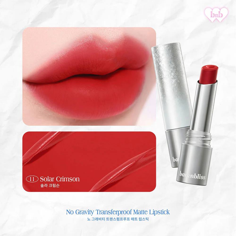 Barenbliss No Gravity Transferproof Matte Lipstick 3g
