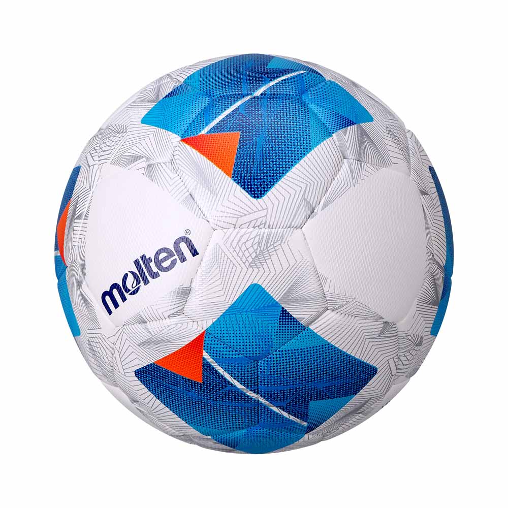 MOLTEN ฟุตบอล F5N3555-K PU อัดกาวเย็บ เบอร์ 5 สีขาว/น้ำเงิน - Multi color - BALL 5