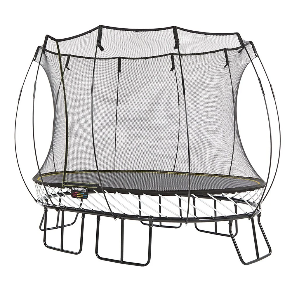 Springfree แทรมโพลีนที่กระโดด รุ่น O77 ทรงวงรี ขนาด 2.4x3.4 เมตร สีเทา - Grey - One Size