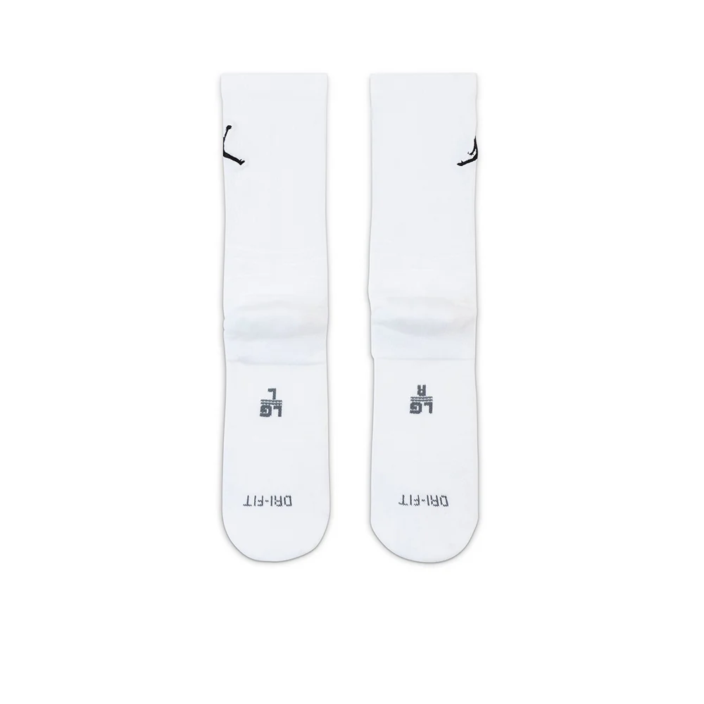 NIKE Jordan Flight Unisex Basketball Socks - White - L (US SIZE)