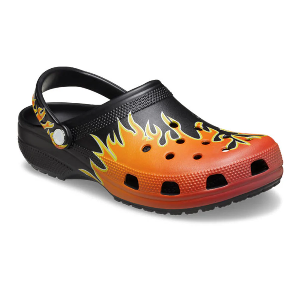 CROCS Classic Flames Clog Unisex Lifestyle Shoes - Black - US M10/W12