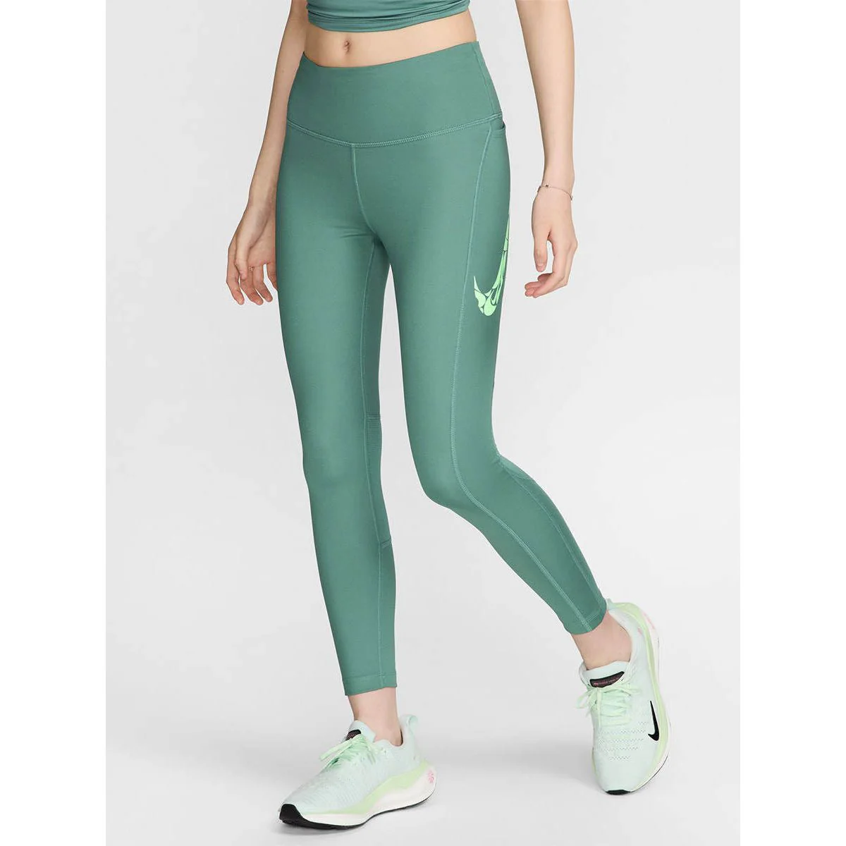 Женские брюки Nike Fast Running — цвет зеленый, размер L (азиатский размер)