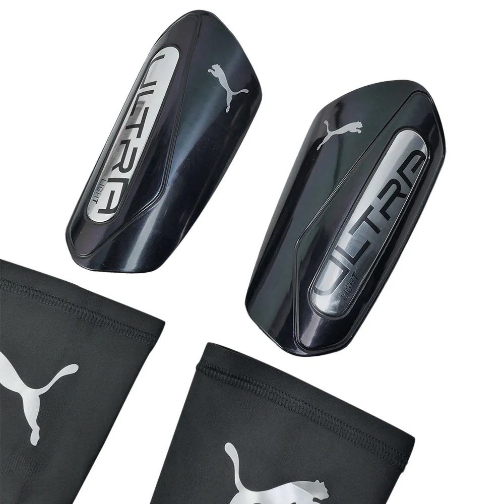 PUMA Ultra Light Sleeve Men's Football Shin Guards - Black - L (UK SIZE)