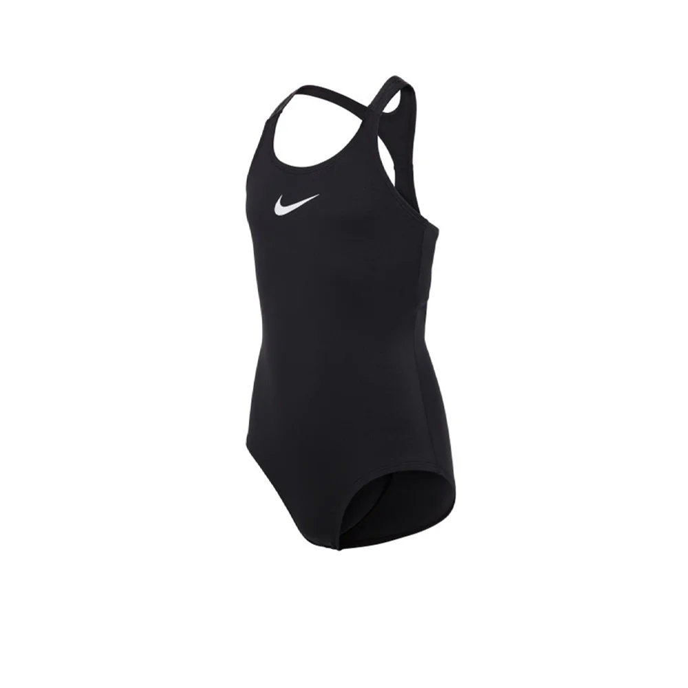 NIKE Essential Racerback One Piece Girls Swimsuit - Black - L (US SIZE)